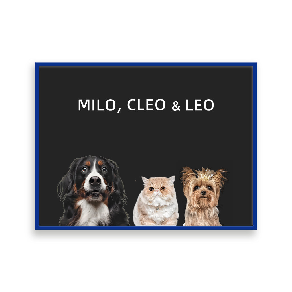 Custom Pet Portrait - Three Pets
