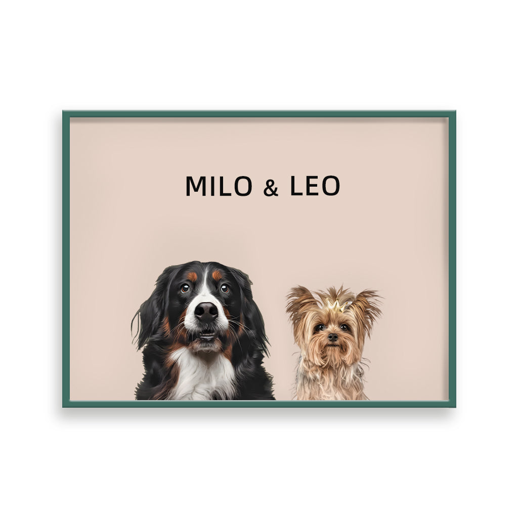 Custom Pet Portrait - Two Pets