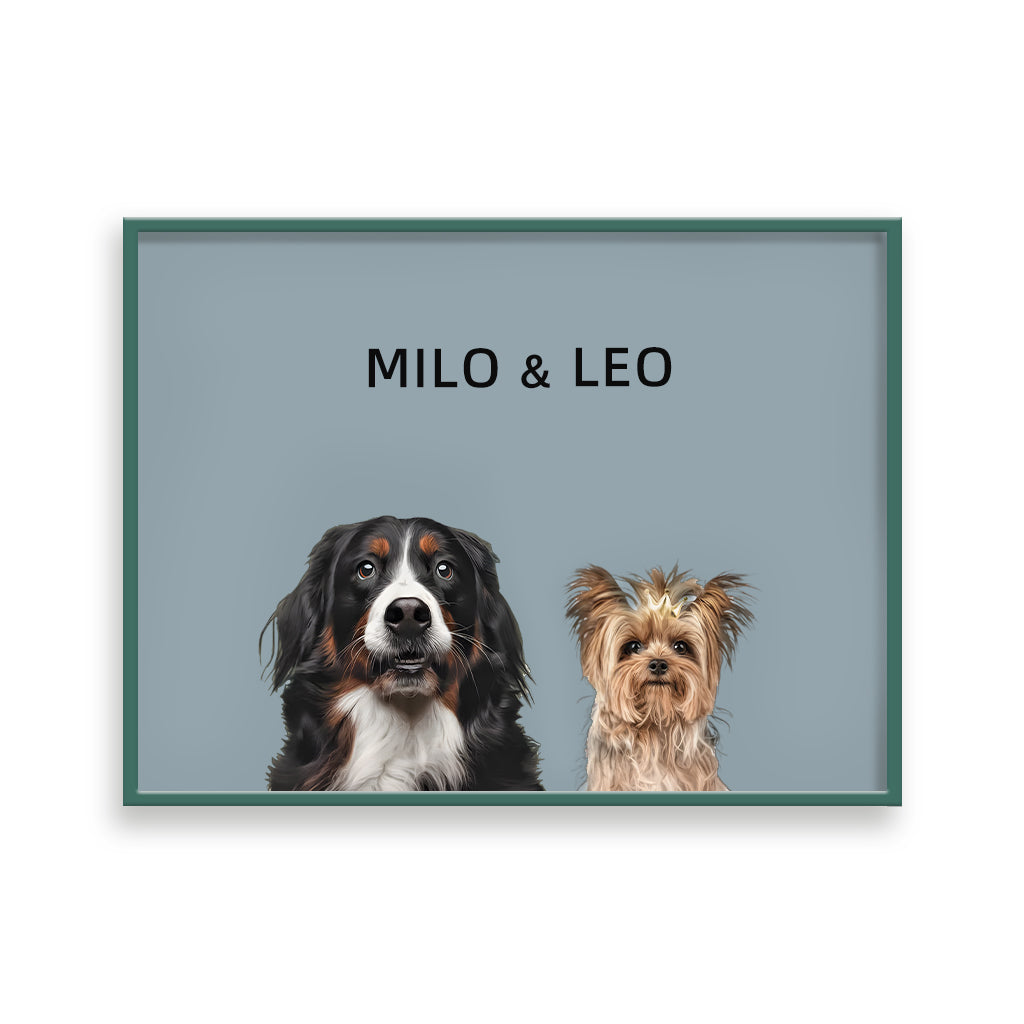Custom Pet Portrait - Two Pets