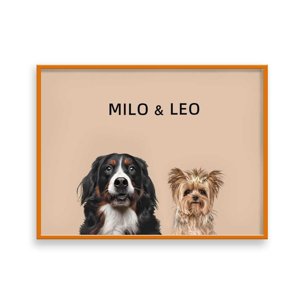 Custom Pet Portrait - Two Pets