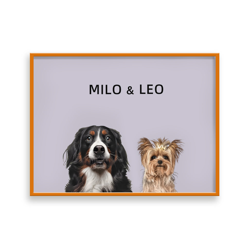 Custom Pet Portrait - Two Pets