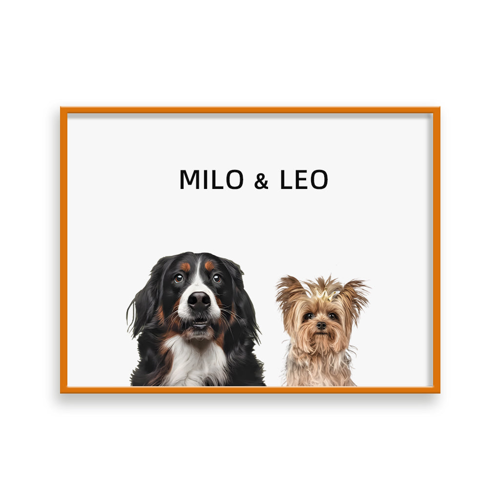 Custom Pet Portrait - Two Pets