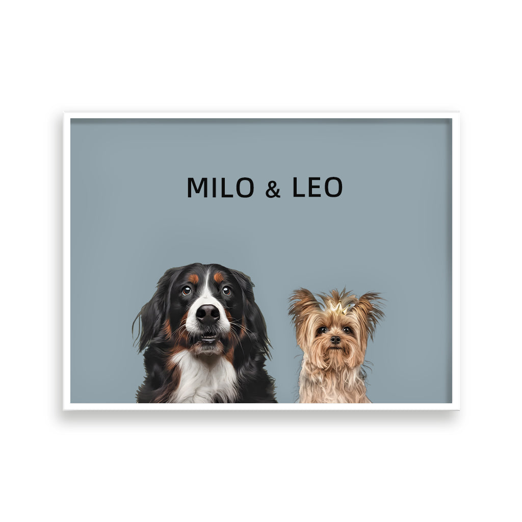 Custom Pet Portrait - Two Pets